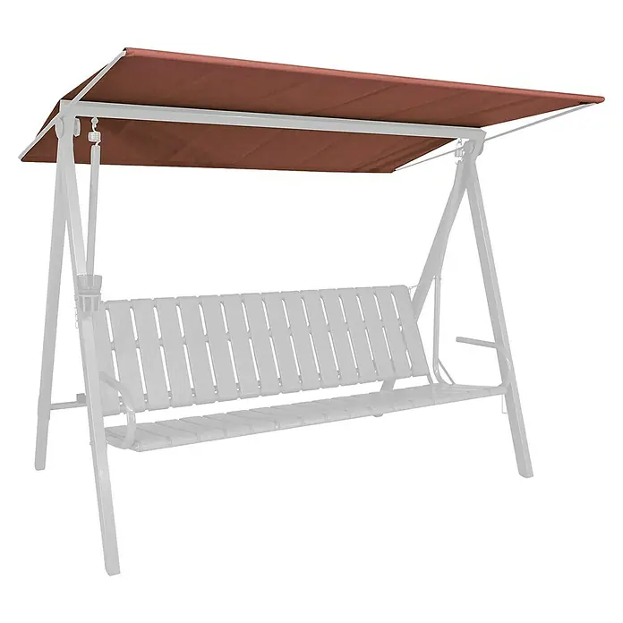 Ersatzdach - Passend für: Angerer 3-Sitzer Hollywoodschaukeln, Terracotta, Draltex - Gartenbank-Schaukel mit rotbraunem Sonnendach und weißem Gestell für entspannte Stunden im Freien. Das perfekte Gartenmöbel!
