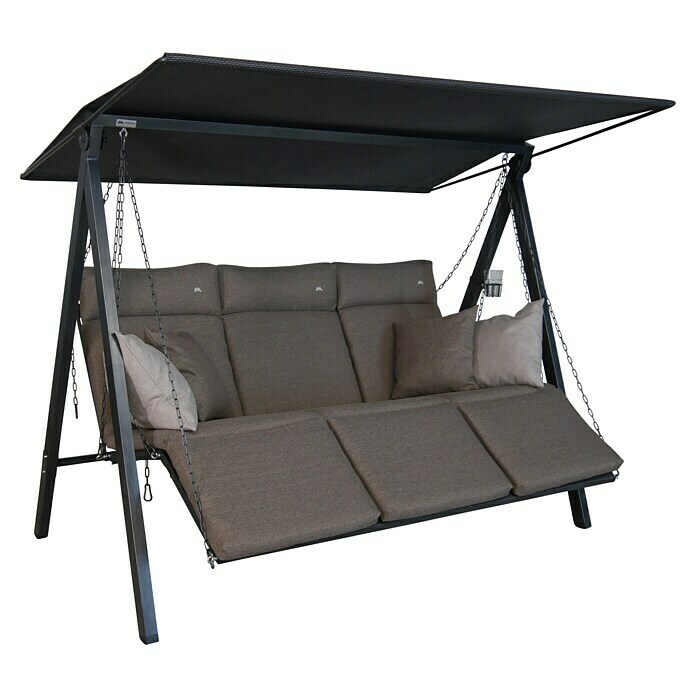 Hollywoodschaukel Lounge SmartB x T x H: 210 x 145 x 160 cm, Olive, Liegefunktion Diagonal View