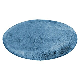 Fellteppich Happy (Himmelblau, Durchmesser: 120 cm, 100 % Polyester (Flor))