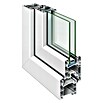 Solid Elements Ventana para sótano (An x Al: 80 x 50 cm, Apertura según normativa: Izquierda, Blanco) | BAUHAUS