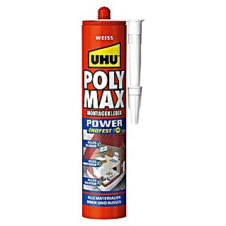 UHU Poly Max Montagekleber Power (Weiß, 425 g, Kartusche)
