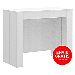 Mesa de comedor Kiona (L x An x Al: 90 x 239 x 77 cm, Blanco, Extensible)