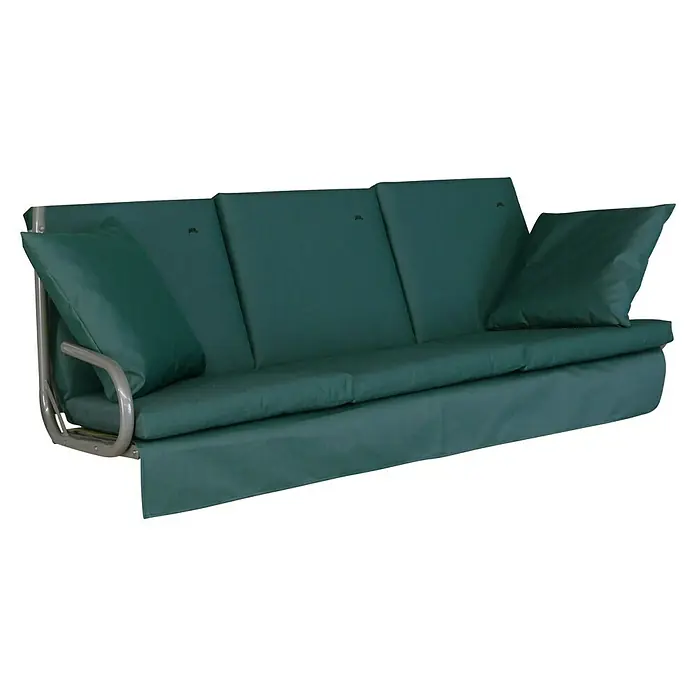 Ersatzkissen - Passend für: Hollywoodschaukel Loft Sun, Grün - Eine grüne Hollywoodschaukel mit bequemen Kissen und einem robusten Metallrahmen, ideal zum Entspannen im Garten oder auf der Terrasse.