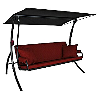 Hollywoodschaukel Elegance Joy (B x T x H: 210 x 145 x 160 cm, Bordeaux, Liegefunktion)