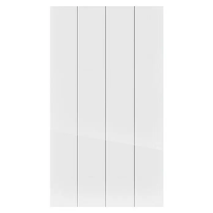 HJM Emisor térmico Ava - 500 W, Blanco, 7,5 x 33,5 x 50 cm, Cerámico - Cuatro paneles verticales blancos brillantes y elegantes.