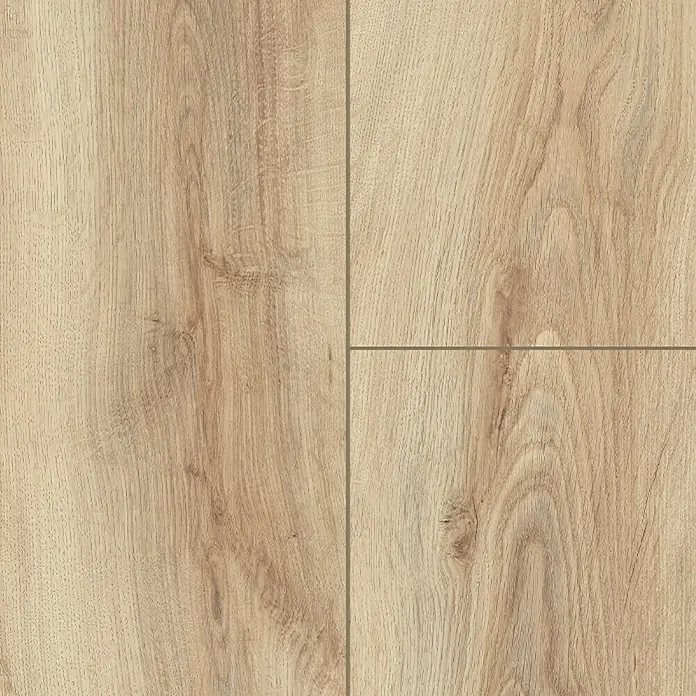 LOGOCLIC Ambienta Laminatmuster Honig Eiche - 297 x 195 x 1 mm, Landhausdiele - Holzstrukturierte Laminatfliesen in warmen, natürlichen Farbtönen, ideal für ein gemütliches Interieur.