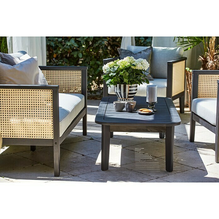 Sunfun Garten-Couchtisch CoralieL x B x H: 120 x 60 x 35 cm, Mattschwarz Mood Shot