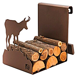 Holzregal Zernes (47 x 38 x 50,5 cm, Stahl, Braun)