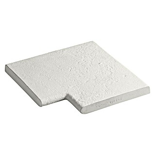 SAS Domus Spa Beckenrandstein-Set Innenwand-Ecke (L x B x S: 40 x 30 x 3,5 cm, Geeignet für: Pools, Material: Beton, Farbe: Weiß)