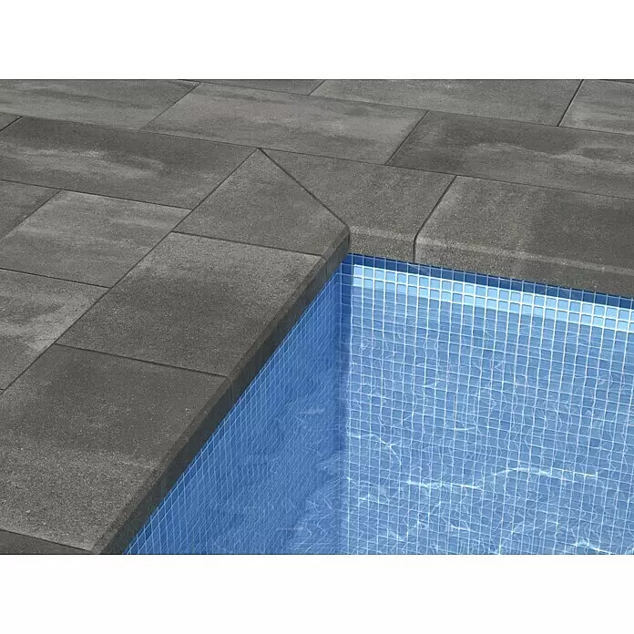 SAS Tessera Poolrandplatte - 50 x 35,5 x 6 cm, Anthrazit, Beton - Stimmungsaufnahme