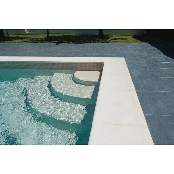 SAS Domus Spa Beckenrandstein-Set (L x B x S: 60 x 30 x 3,5 cm, Geeignet für: Pools, Material: Beton, Farbe: Weiß) | BAUHAUS