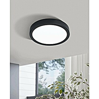 Eglo Fueva 5 LED-Wand- & Deckenleuchte rund (16,5 W, Ø x H: 21 x 2,8 cm, Schwarz, Neutralweiß)