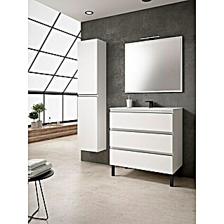 Mueble de lavabo Celia (45 x 80 x 85 cm, Blanco/Negro)