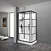 Aurlane Designdusche Graphic (80 x 110 x 225 cm, Schwarz/Weiß) | BAUHAUS