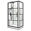 Aurlane Designdusche Graphic (80 x 110 x 225 cm, Schwarz/Weiß) | BAUHAUS