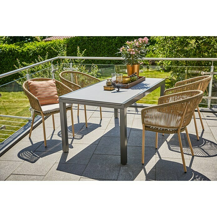 Sunfun Gartenmöbel-Set Maja/Lisa | Tischplatte ausziehbar 
