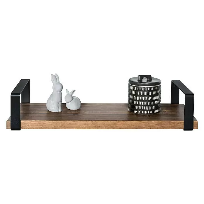 Rei Wandkonsole Pure - L x B x H: 211 x 106 x 30 mm, Belastbarkeit: 30 kg, Schwarz - Anwendungsbeispiel