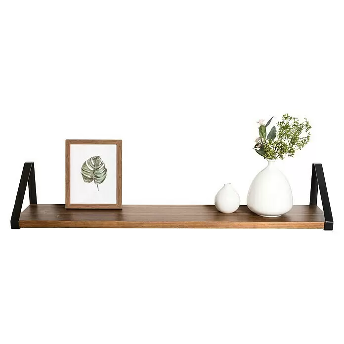 Rei Wandkonsole Dreieck - L x B x H: 261 x 211 x 30 mm, Belastbarkeit: 30 kg, Schwarz - Anwendungsbeispiel