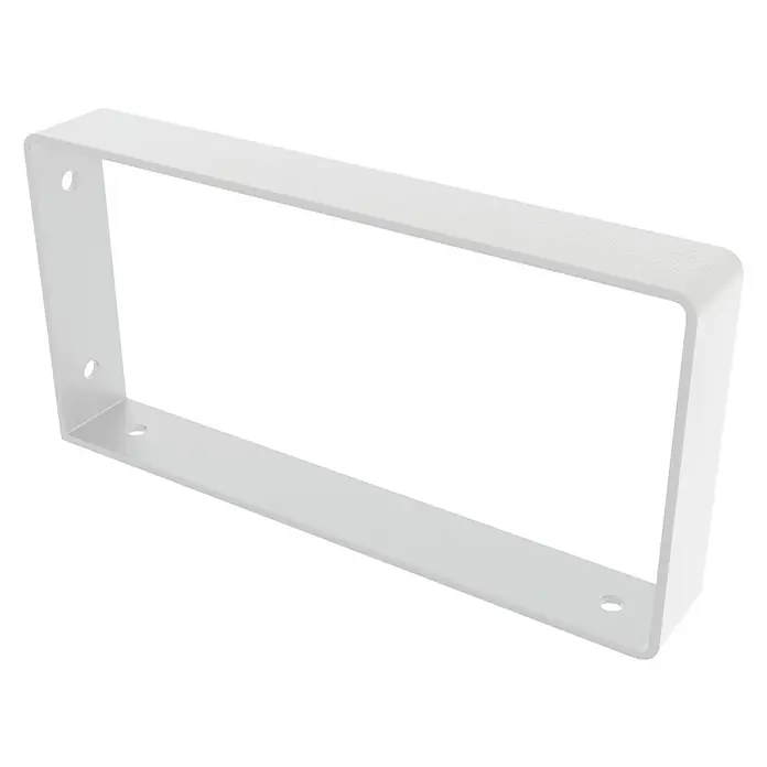 Rei Wandkonsole Pure - L x B x H: 211 x 106 x 30 mm, Belastbarkeit: 30 kg, Weiß - Rechteckiger, weißer Rahmen mit abgerundeten Ecken und Bohrungen für die Montage, ideal für verschiedene Anwendungen.