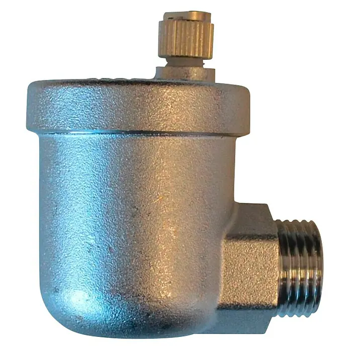 Heizkörper-Schnellentlüfter - ½″, Automatisch - Nahaufnahme eines automatischen Entlüftungsventils aus Messing für Heizungsanlagen.