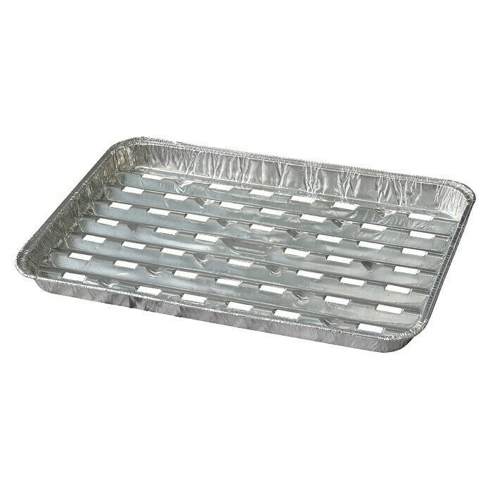 Kingstone GrillschaleL x B x H: 34 x 22,6 x 2,8 cm, Aluminium Diagonal View