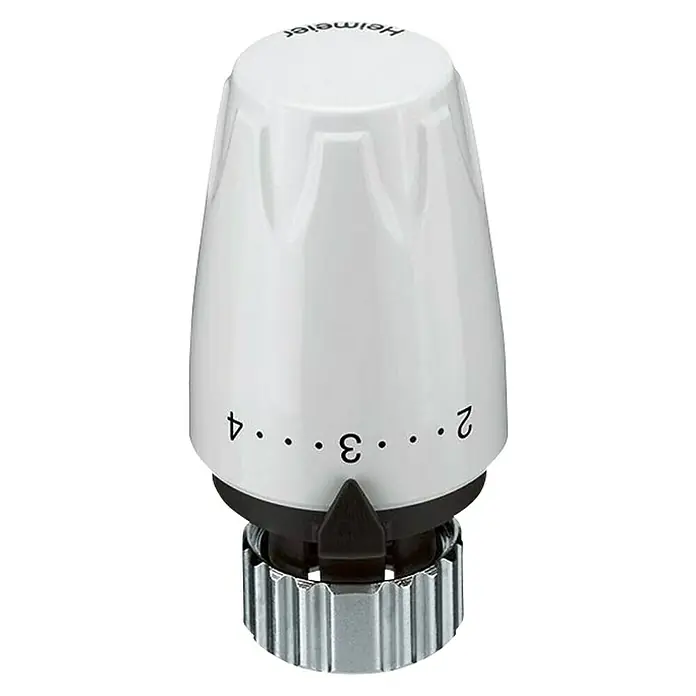 Heimeier Thermostatventil DX F. Herz - 1,5 mm - Nahaufnahme eines Heizkörperthermostats von Heimeier mit den Zahlen 2 bis 4.