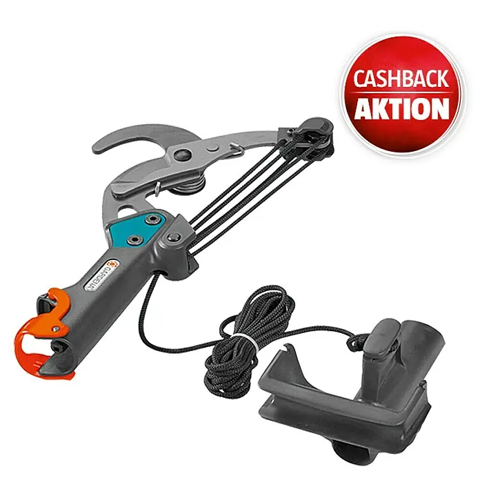 Gardena Combisystem Baumschere - Max. Aststärke: 35 mm - Gartenschere mit Zubehör und rotem "Cashback Aktion"-Aufkleber. Ideal für Baumschnitt und Gartenpflege.