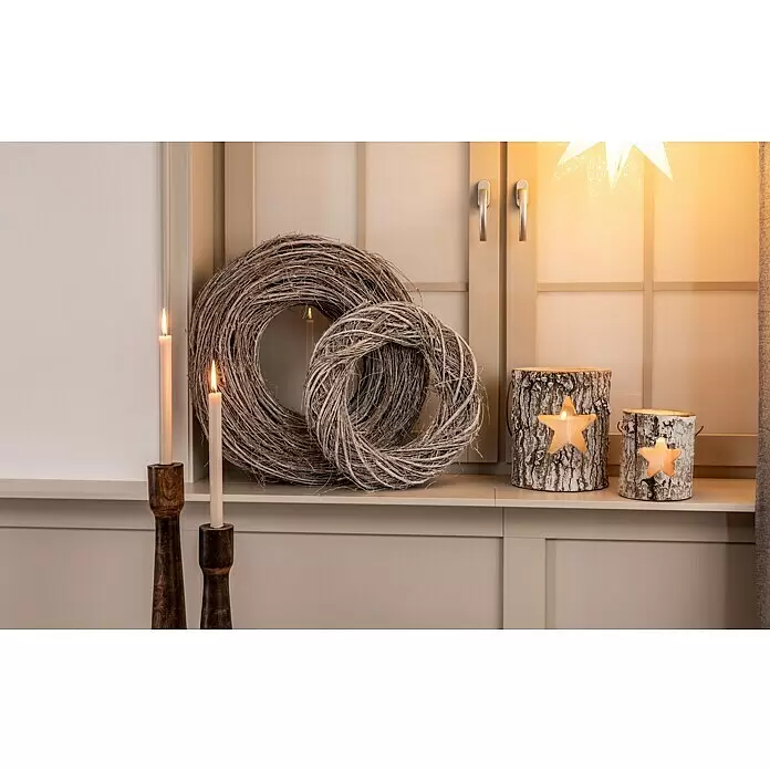 Stabkerzen-Set Rustic - 4 Stk., Ø x H: 2,2 x 25 cm, Sahara - Stimmungsaufnahme