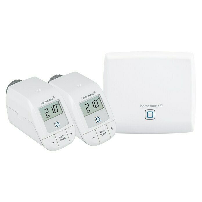 Homematic IP Starter-Set Heizen HmIP-SK161 Access Point & 2 Heizkörper-Thermostate basic Diagonal View