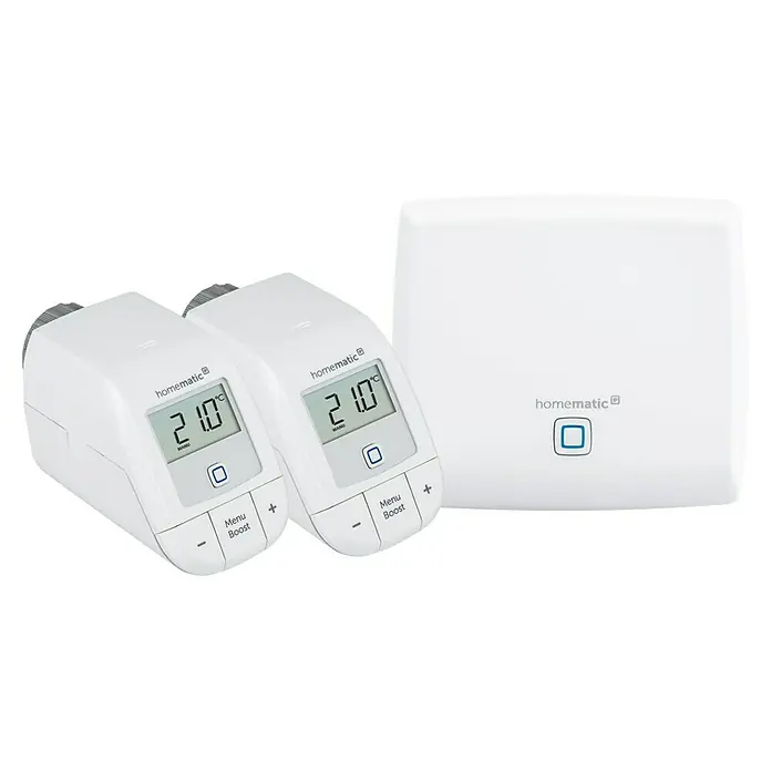 Homematic IP Starter-Set Heizen HmIP-SK16-21 Access Point & 2 Heizkörper-Thermostate basic - Homematic IP Heizkörperthermostate und Zentrale Steuereinheit zur intelligenten Temperaturregelung im Haus.