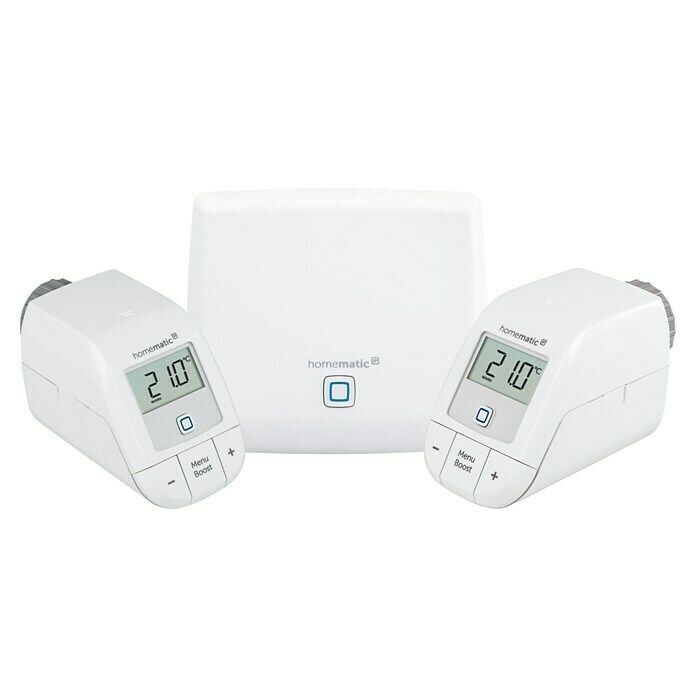 Homematic IP Starter-Set Heizen HmIP-SK161 Access Point & 2 Heizkörper-Thermostate basic Diagonal View