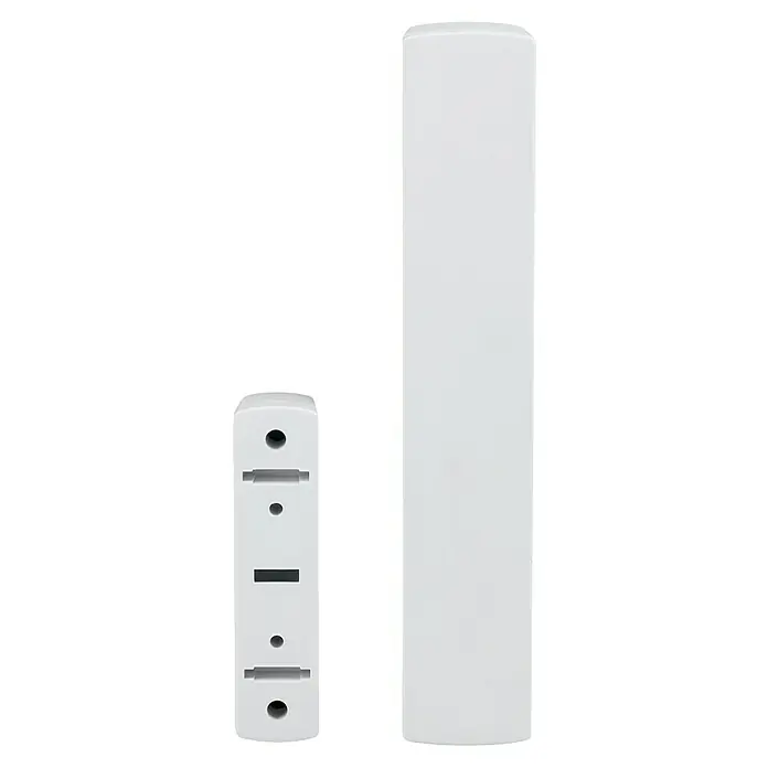 Homematic IP Starter-Set Heizen Easy Connect - 1 x Heizkörperthermostat, 1 x Fenster- und Türkontakt, 1 x Adapter Danfoss RA, 1 x Stützring, 1 x Montagematerial, 4 x Batterien, 1 x Bedienungsanleitung - Draufsicht des weißen EAP225-Outdoor Access Points mit dazugehöriger Wandhalterung für die einfache Montage im Außenbereich.