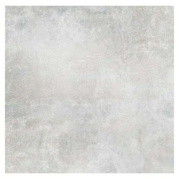 Feinsteinzeugfliese Luna Bianco60 x 60 cm, Weiß/Grau, Glänzend - Abstraktes, quadratisches Fliesenmuster in hellgrauen und weißen Farbtönen mit subtilen Texturen für moderne Innenräume.