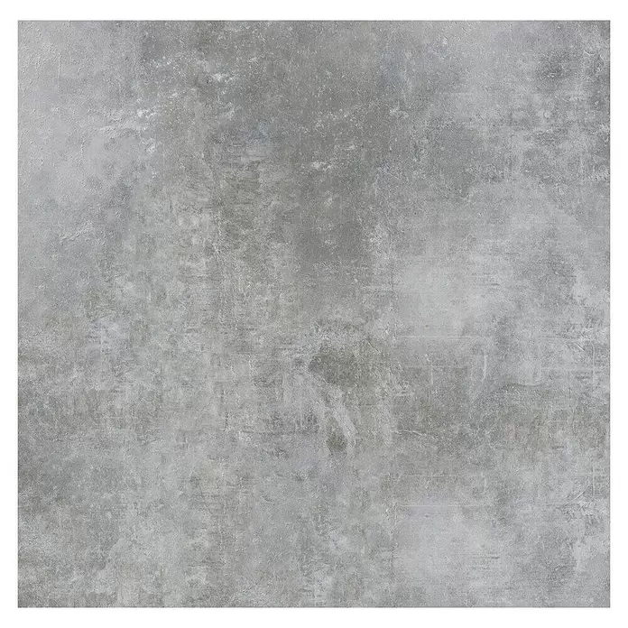 Feinsteinzeugfliese Luna Gris - 60 x 60 cm, Grau, Schimmernd - Graue Betonoptik-Oberfläche mit Used-Look, ideal für moderne Böden oder Wände.