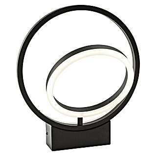 Lavida Ring LED-Wandleuchte (18 W, L x B x H: 30 x 6 x 34 cm, Schwarz, Neutralweiß)