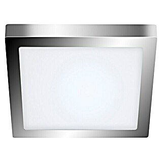 Briloner Led-plafondlamp Bosca (21 W, l x b x h: 30 x 30 x 3,2 cm, Chrome, Neutraal wit)