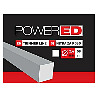 Powered Plastična nit za trimer (Debljina niti: 2,4 mm, 50 m, Kutno)