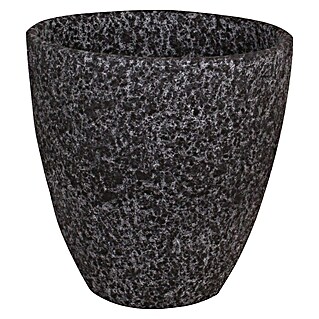 A.H.G. Übertopf rund (Außenmaß (Ø x H): 25 x 25 cm, Dunkelgrau, Keramik)