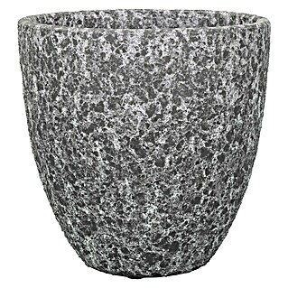 A.H.G. Übertopf rund (Außenmaß (Ø x H): 20 x 20,5 cm, Dunkelgrau, Keramik)