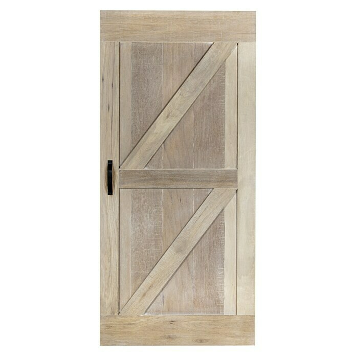 Indo Holzschiebetür Barn Door Bristol Double Z (100 x 215 cm, Shorea, Geölt) | BAUHAUS