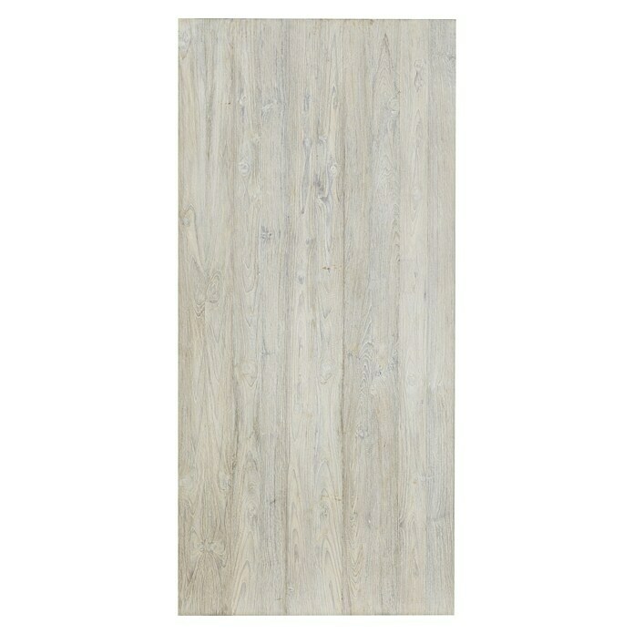 Indo Holzschiebetür Barn Door Teak White washed (100 x 215 cm, Teak, Geölt) | BAUHAUS