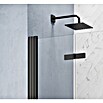 GEO Hit Pro Eckdusche B-PE100 (90 x 100 x 202,2 cm, Beschichtet, Schwarz, Glasstärke: 6 mm) | BAUHAUS