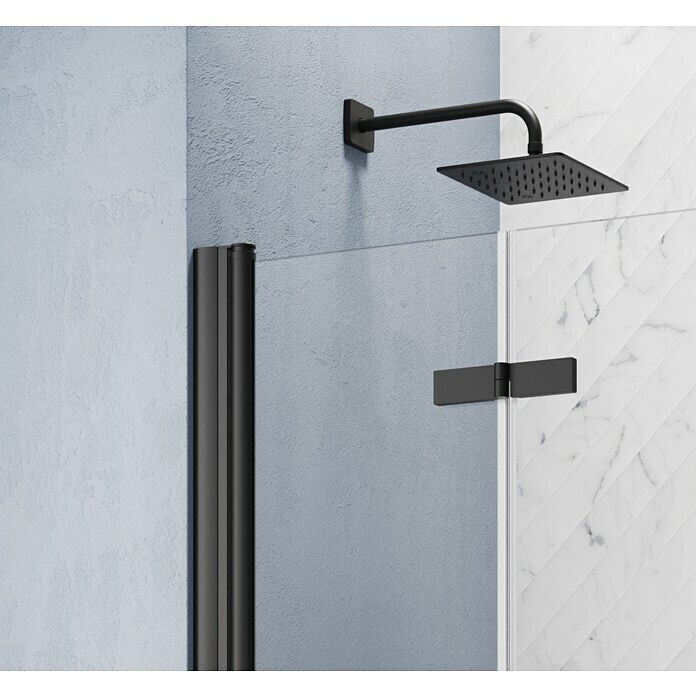 GEO Hit Pro Badewannenaufsatz B-PB4002 -tlg., 140 x 150 cm, DIN Anschlag: Rechts, Schwarz Detail Shot