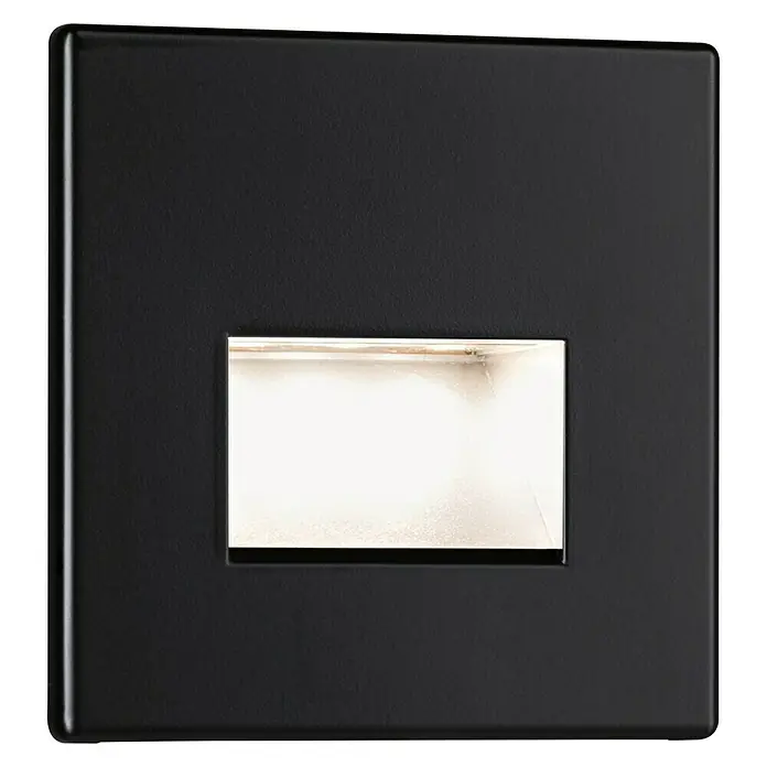 Paulmann LED-Einbauleuchte Edge - B x H: 80 x 80 mm, Warmweiß, Schwarz - Schwarze LED-Wandeinbauleuchte mit rechteckigem Lichtaustritt für stimmungsvolle Beleuchtung in Innenräumen.