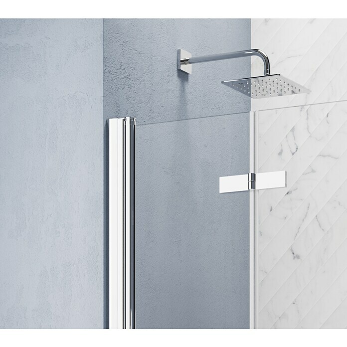 GEO Hit Pro Badewannenaufsatz B-PB4002 -tlg., 140 x 150 cm, DIN Anschlag: Rechts, Chrom Detail Shot