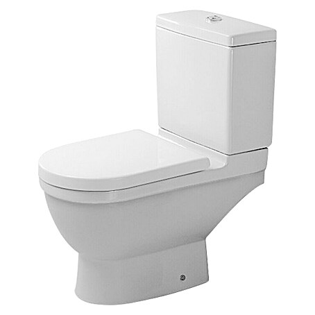 Duravit Starck 3 Stand-WC für Kombination (Mit Spülrand, Ohne Spezialglasur, Spülform: Tief, WC Abgang: Senkrecht, Weiß)