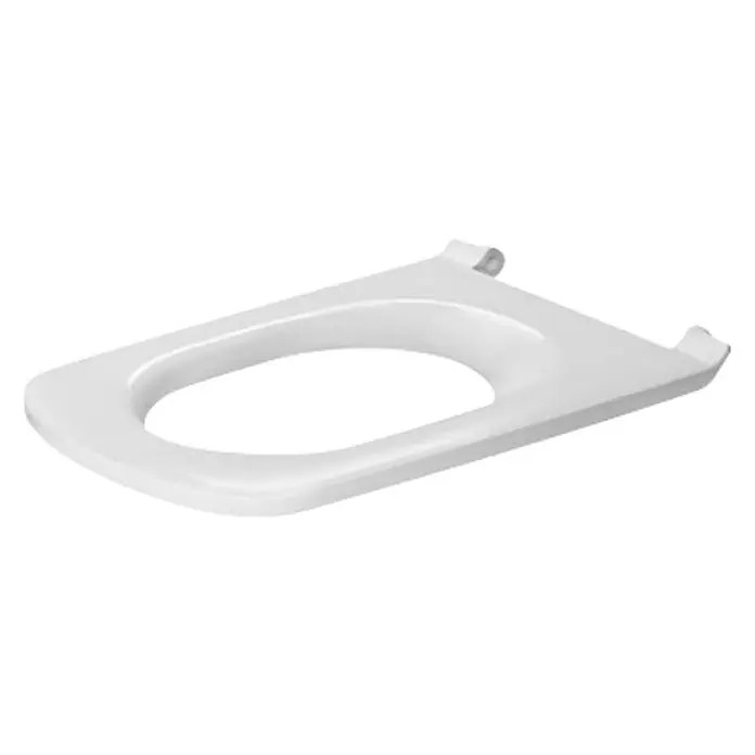 Duravit DuraStyle WC-Sitzring Vital - Duroplast, Weiß - Weißer Toilettensitz mit rechteckiger Form und abgerundeten Kanten für Komfort und Hygiene im Badezimmer.