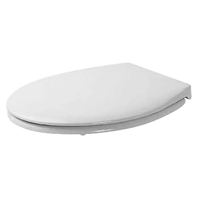 Duravit Duraplus WC-Sitz Bambi - Duroplast, Weiß, Mit Absenkautomatik - Weißer Toilettensitz mit sanft geschwungenen Linien für eine moderne Badgestaltung. Bequemer Komfort und einfache Installation.