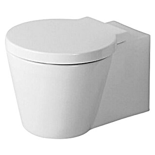 Duravit Starck 1 Wand-WC (Mit Spülrand, Mit schmutzabweisender Glasur, Spülform: Tief, WC Abgang: Waagerecht, Weiß)