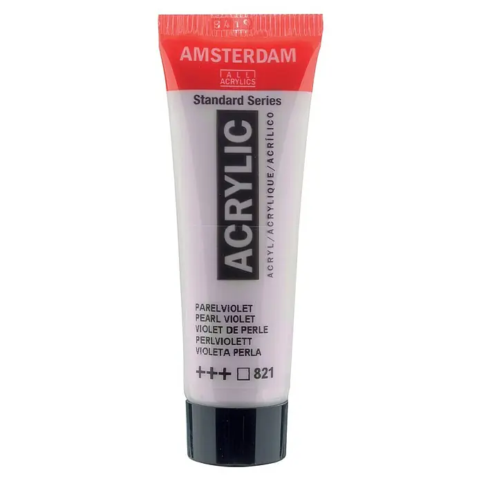 Talens Amsterdam Pintura acrílica Standard - Violeta perla, 20 ml, Tubo - Tubo de pintura acrílica Amsterdam Standard Series en Violeta Perla, ideal para artistas y aficionados.